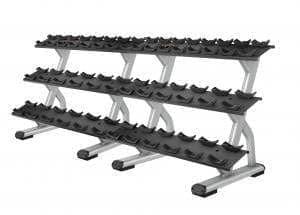 Precor Discovery Series 3 Tier, 10 Pair Dumbbell Rack (DBR0814) - Top Fitness Store