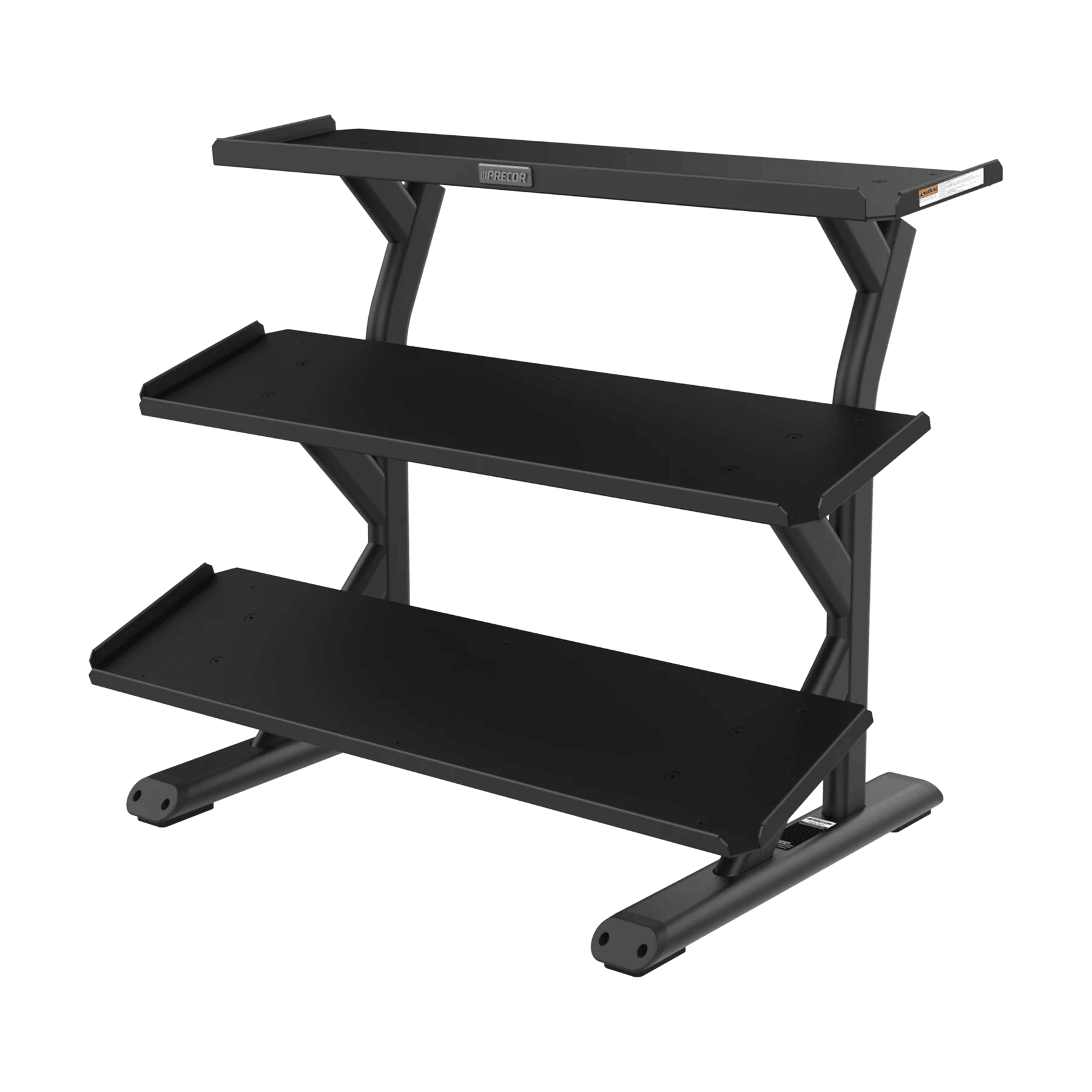 Precor Vitality Series 3 - Tier, 10 - Pair, Flat Tray Dumbbell Rack (VBR 6804) - Top Fitness Store