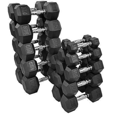 New Set deals of 2 Weider Rubber Hex 35lb dumbbells - 1 Pair (70lbs total)